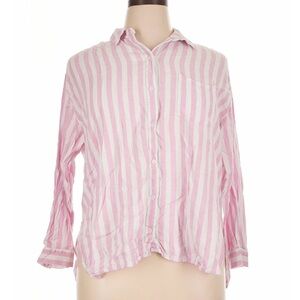 NWOT Old Navy Pink and White Striped Shirt